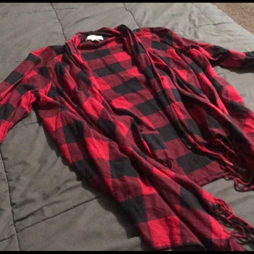 Adam Levine waterfall plaid shirt Large